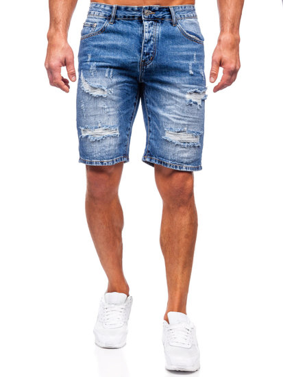 Bolf Herren Kurze Hose Jeasnsshorts Dunkelblau  RJ952