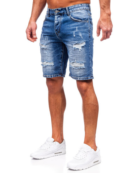 Bolf Herren Kurze Hose Jeasnsshorts Dunkelblau  RJ952