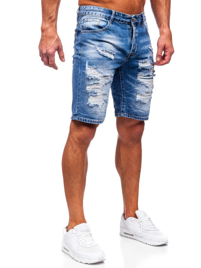 Bolf Herren Kurze Hose Jeasnsshorts Dunkelblau  RJ953