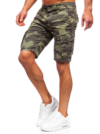 Bolf Herren Kurze Hose Shorts Cargo Hose Camo Grün  YF2226