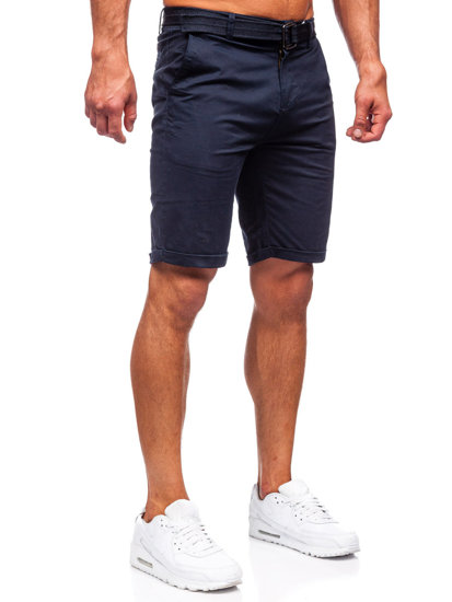 Bolf Herren Kurze Hose Shorts mit Gütel Dunkelblau  XX160085