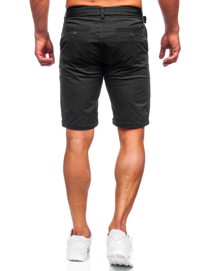 Bolf Herren Kurze Hose Shorts mit Gütel Schwarz  XX160085