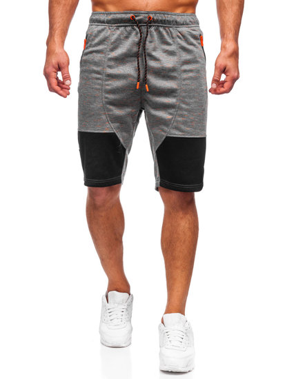 Bolf Herren Kurze Hose Sporthose Shorts Dunkelgrau  Q3859