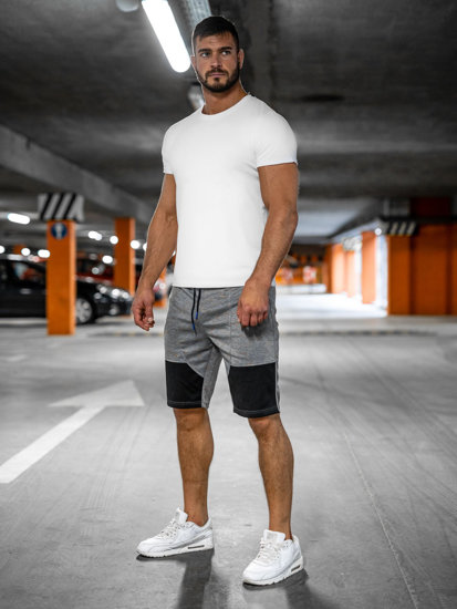 Bolf Herren Kurze Hose Sporthose Shorts Grau  Q3859