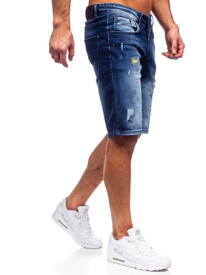 Bolf Herren Kurze Jeanshose Dunkelblau  3001