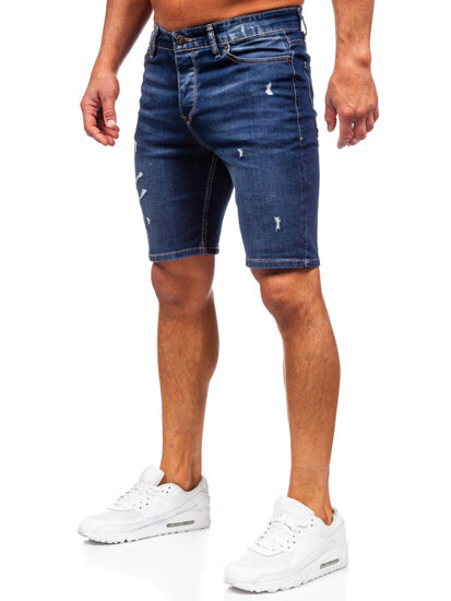 Bolf Herren Kurze Jeanshose Jeansshorts Dunkelblau  0438