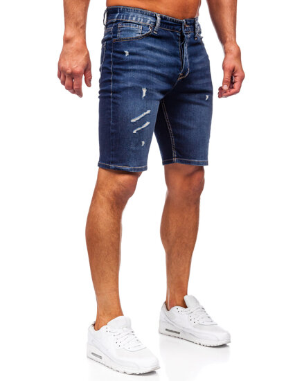 Bolf Herren Kurze Jeanshose Jeansshorts Dunkelblau  0438