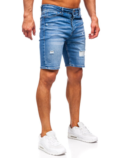 Bolf Herren Kurze Jeanshose Jeansshorts Dunkelblau  0476