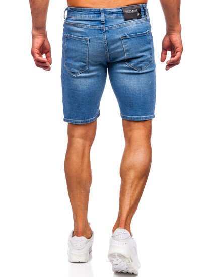 Bolf Herren Kurze Jeanshose Jeansshorts Dunkelblau  0476