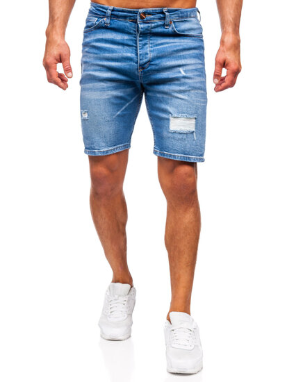 Bolf Herren Kurze Jeanshose Jeansshorts Dunkelblau  0476