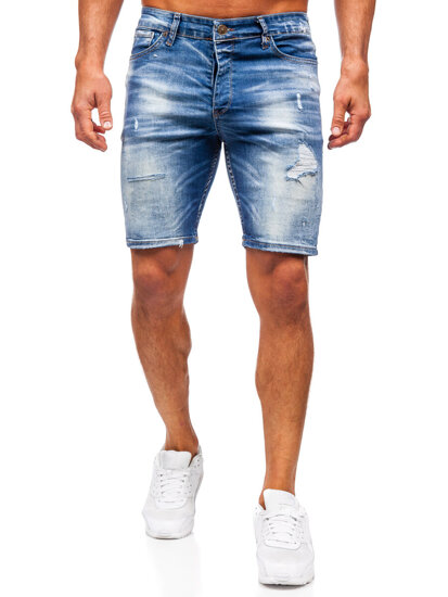 Bolf Herren Kurze Jeanshose Jeansshorts Dunkelblau  0581