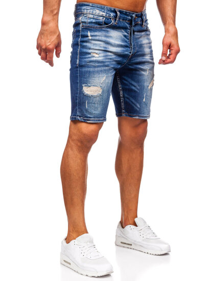 Bolf Herren Kurze Jeanshose Jeansshorts Dunkelblau  0582