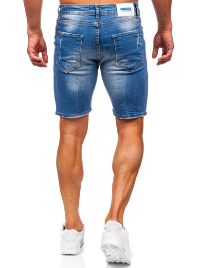 Bolf Herren Kurze Jeanshose Jeansshorts Dunkelblau  0584