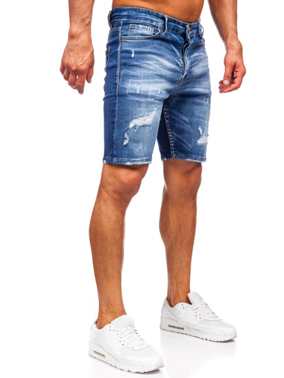 Bolf Herren Kurze Jeanshose Jeansshorts Dunkelblau  0588