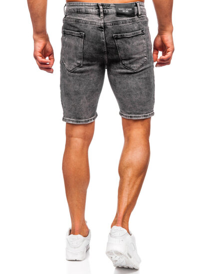 Bolf Herren Kurze Jeanshose Jeansshorts Schwarz  0668