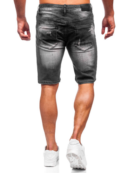 Bolf Herren Kurze Jeanshose Jeansshorts Schwarz  MP0037N