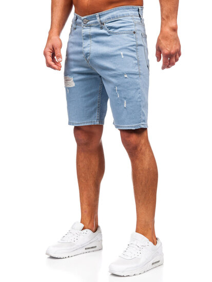 Bolf Herren Kurze Jeanshose Shorts Blau  0426