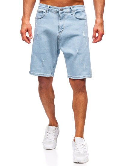 Bolf Herren Kurze Jeanshose Shorts Blau 0631