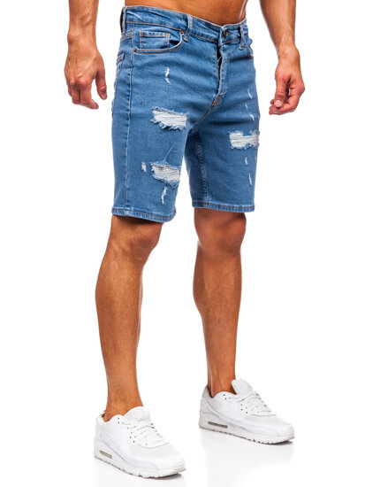 Bolf Herren Kurze Jeanshose Shorts Blau 0786