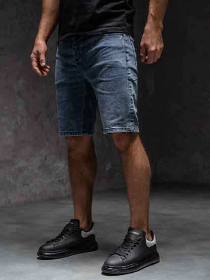 Bolf Herren Kurze Jeanshose Shorts Dunkalblau MP0274BCA1