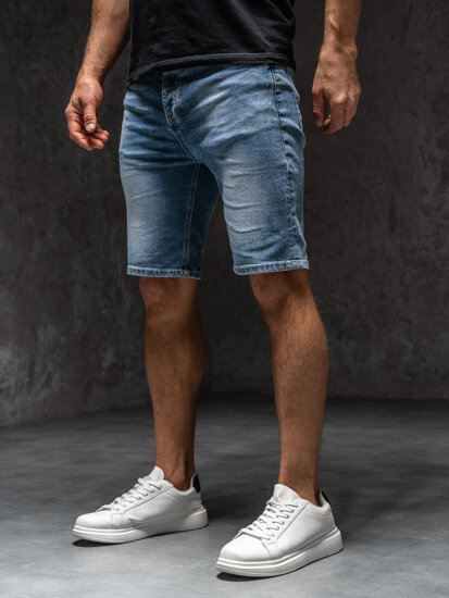 Bolf Herren Kurze Jeanshose Shorts Dunkalblau MP0277BCA1