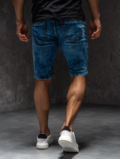 Bolf Herren Kurze Jeanshose Shorts Dunkalblau TF183A1