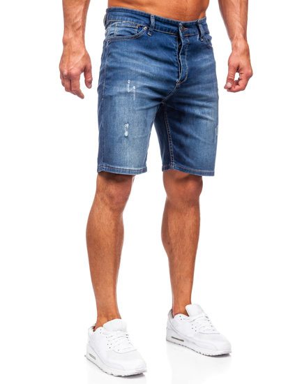 Bolf Herren Kurze Jeanshose Shorts Dunkelblau 5819