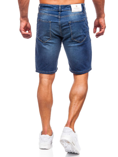 Bolf Herren Kurze Jeanshose Shorts Dunkelblau 5819