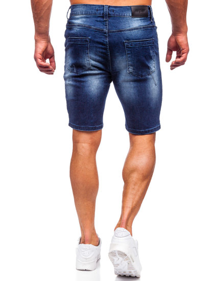 Bolf Herren Kurze Jeanshose Shorts Dunkelblau  MP0036BS