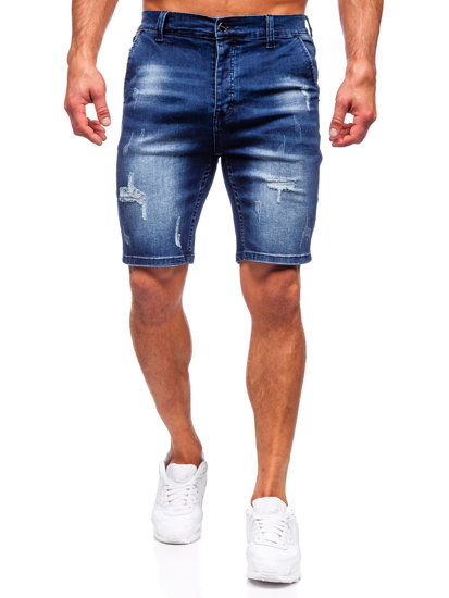 Bolf Herren Kurze Jeanshose Shorts Dunkelblau  MP0036BS