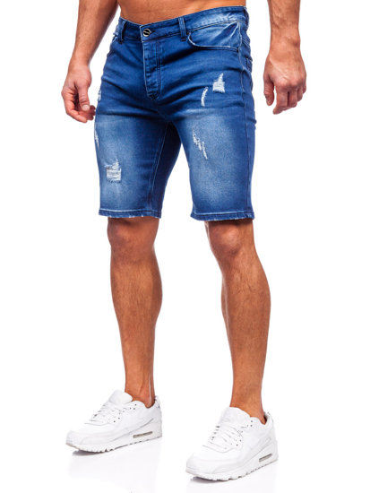 Bolf Herren Kurze Jeanshose Shorts Dunkelblau  MP0061BS