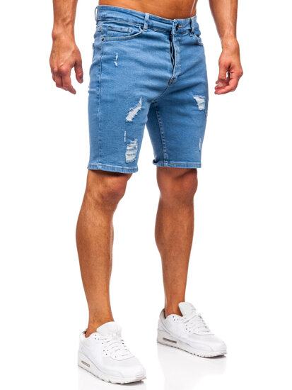 Bolf Herren Kurze Jeanshose Shorts Dunkelblau męskie 0735