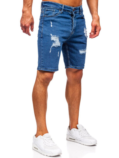 Bolf Herren Kurze Jeanshose Shorts Dunkelblau męskie 0762