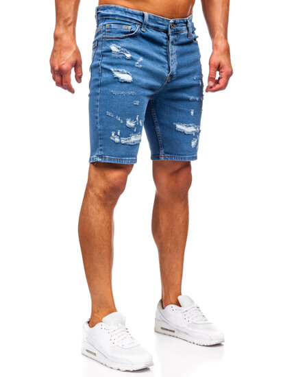 Bolf Herren Kurze Jeanshose Shorts Dunkelblau męskie 0792