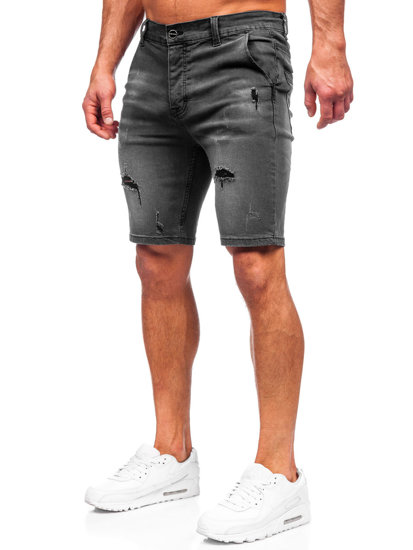 Bolf Herren Kurze Jeanshose Shorts Grau  MP0036G