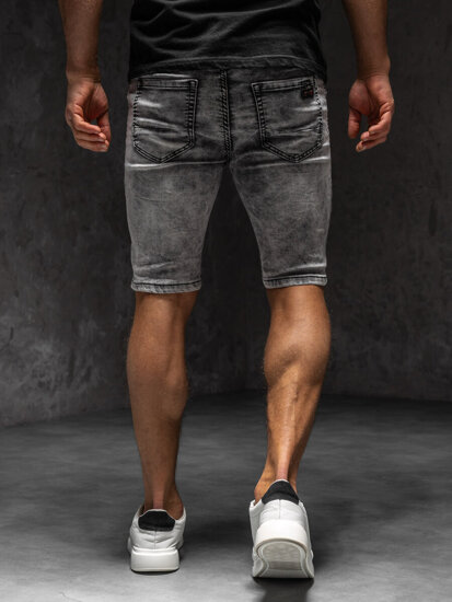 Bolf Herren Kurze Jeanshose Shorts Grau  TF181A1