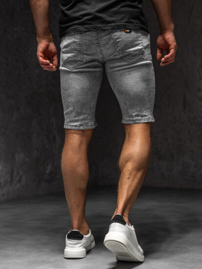 Bolf Herren Kurze Jeanshose Shorts Grau  TF235A1