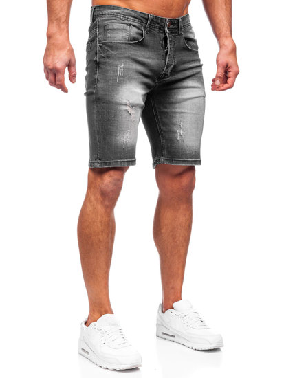 Bolf Herren Kurze Jeanshose Shorts Schwarz  MP0044N