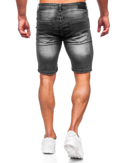 Bolf Herren Kurze Jeanshose Shorts Schwarz  MP0044N