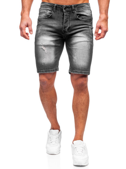 Bolf Herren Kurze Jeanshose Shorts Schwarz  MP0044N