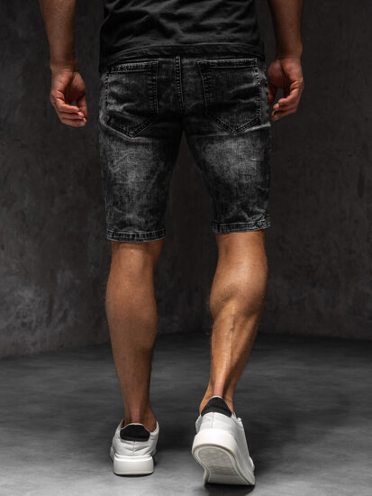 Bolf Herren Kurze Jeanshose Shorts Schwarz  TF174A1