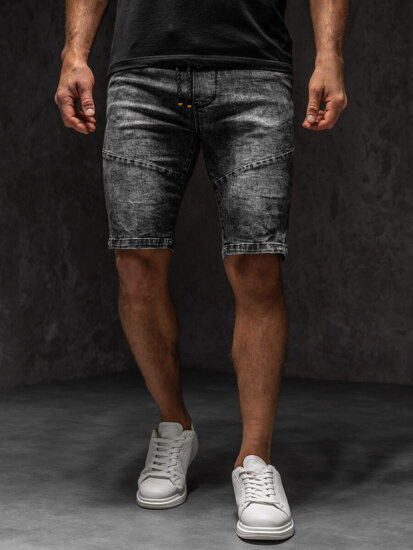 Bolf Herren Kurze Jeanshose Shorts Schwarz  TF174A1