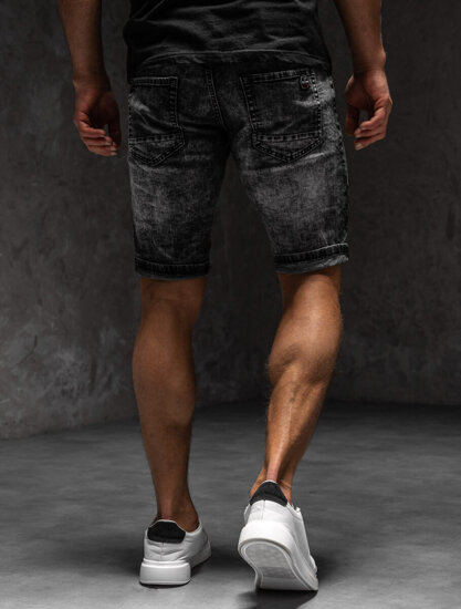 Bolf Herren Kurze Jeanshose Shorts Schwarz  TF188A1