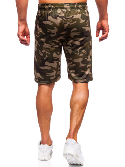 Bolf Herren Kurze Sporthose Camo Grün  JX862