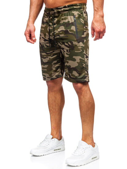 Bolf Herren Kurze Sporthose Camo Grün  JX865