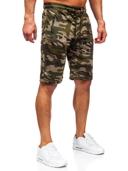 Bolf Herren Kurze Sporthose Camo Grün  JX865