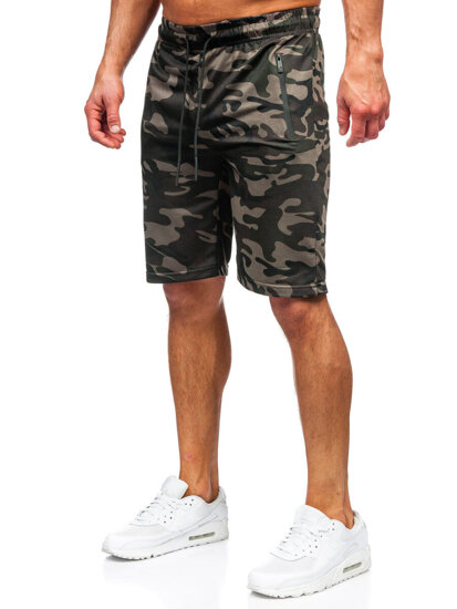 Bolf Herren Kurze Sporthose Camo Grün  JX865