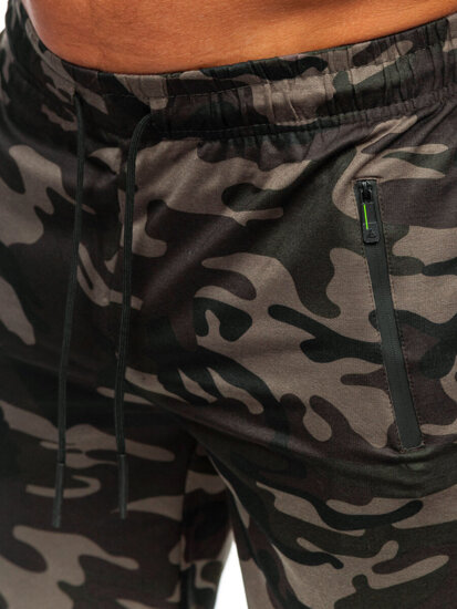 Bolf Herren Kurze Sporthose Camo Grün  JX865