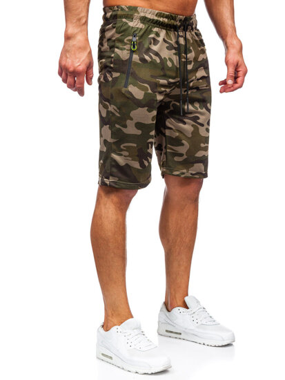 Bolf Herren Kurze Sporthose Camo Grün  JX873