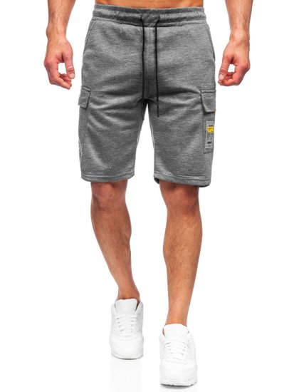 Bolf Herren Kurze Sporthose Cargohose Schwarzgrau  JX167